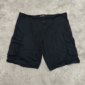 Southpole Cargo Shorts Men's Size 48 Black Baggy Ripstop Utility Casual Y2K